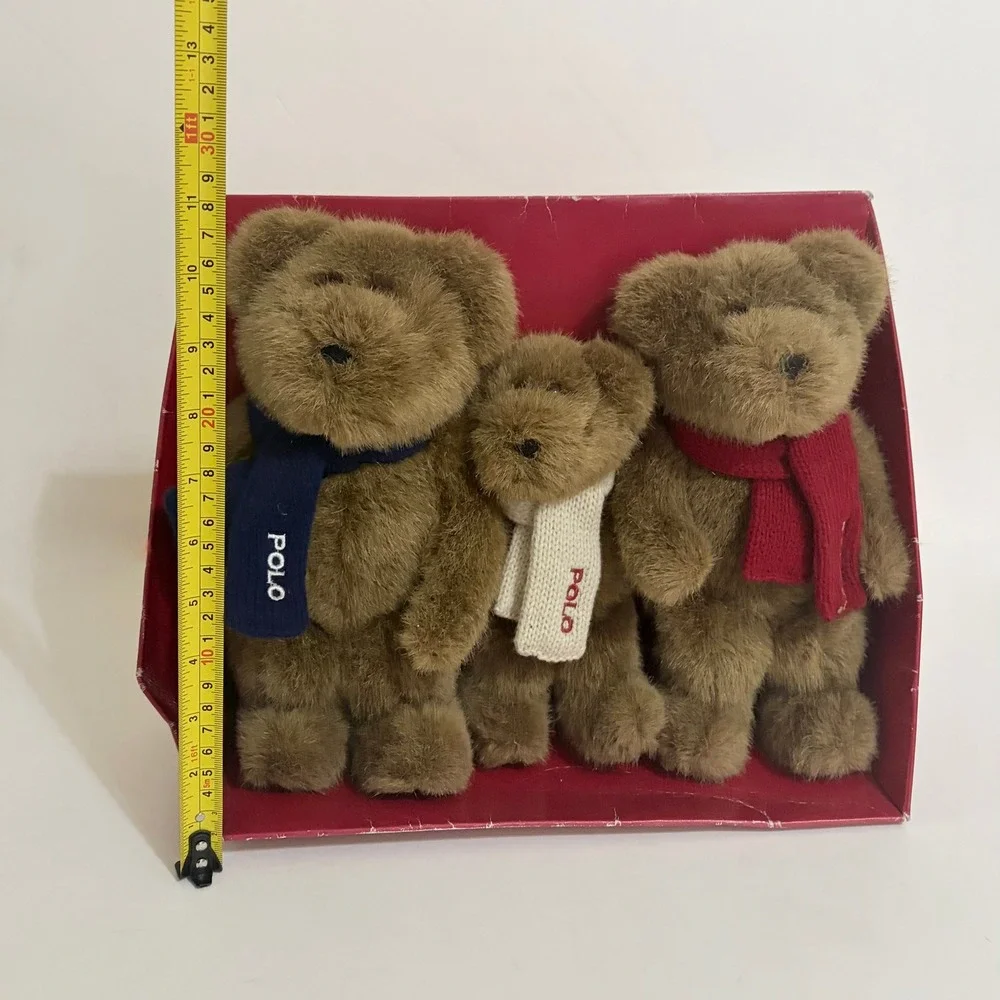 RALPH LAUREN Polo The Bears That Care Teddy Bear Trio 2001 Vintage Box